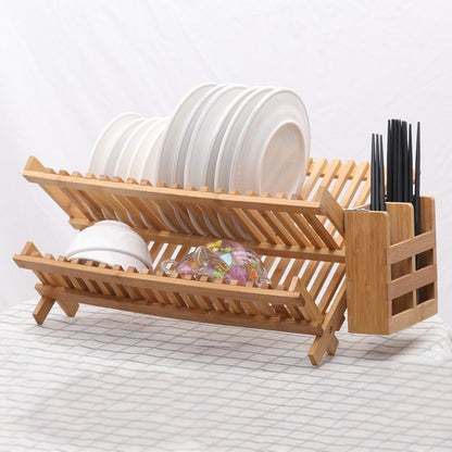 Funki Findz | Dish Racks | Bamboo Foldable Dish Drying Drainer