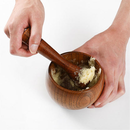 Funki Findz | Mortar and Pestles | Wood Garlic Spice Crusher