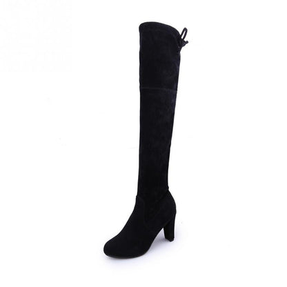 Funki Findz | Boots | Women's Slim Over Knee High Suede Boots
