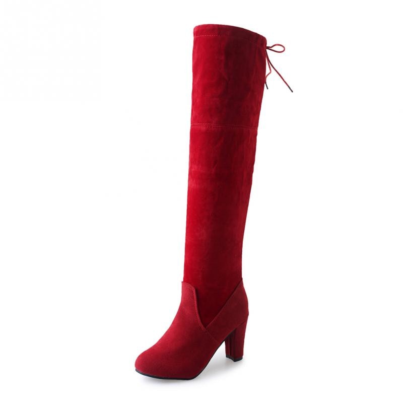 Funki Findz | Boots | Women's Slim Over Knee High Suede Boots