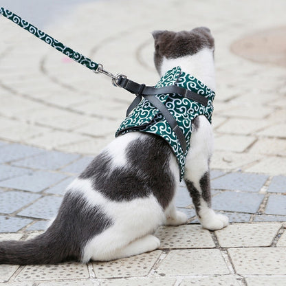 Funki Findz | Pet Harnesses | Cat Harness Walking Lead Vest Set