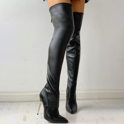 Funki Findz | Boots | Women's Above Knee High Stiletto Boots