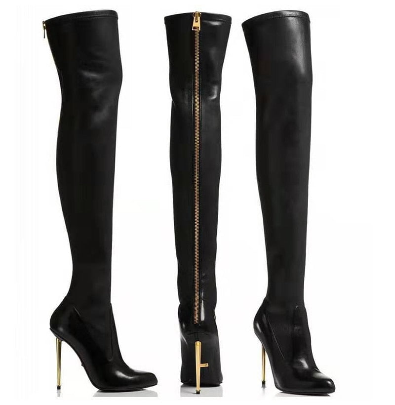 Funki Findz | Boots | Women's Above Knee High Stiletto Boots