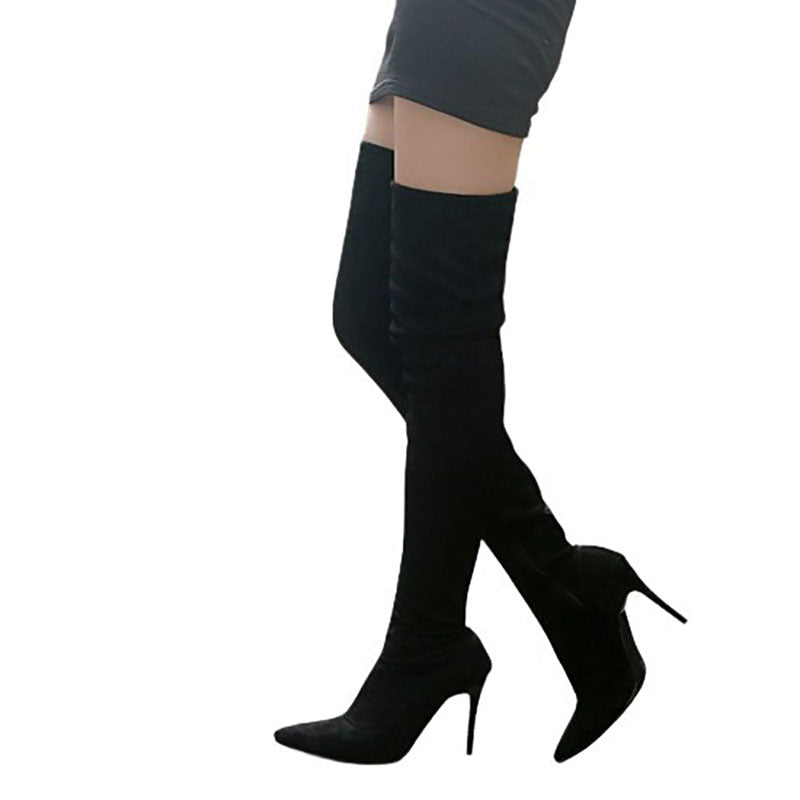 Funki Findz | Boots | Women's Thigh High Pull On Stiletto Boots