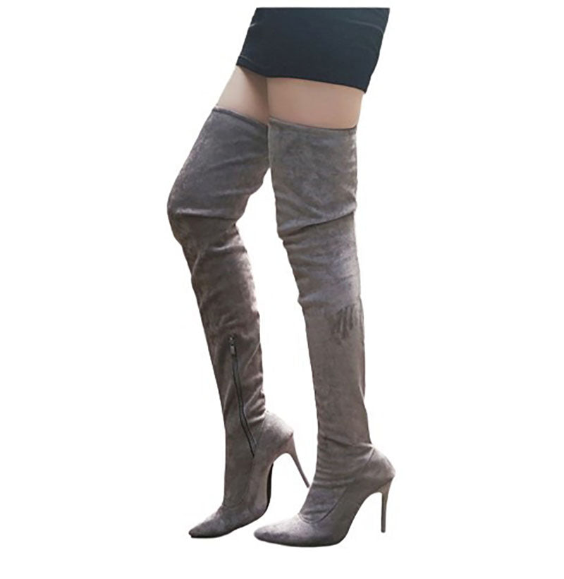 Funki Findz | Boots | Women's Thigh High Pull On Stiletto Boots