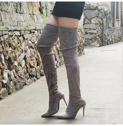 Funki Findz | Boots | Women's Thigh High Pull On Stiletto Boots