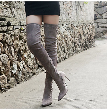 Funki Findz | Boots | Women's Thigh High Pull On Stiletto Boots