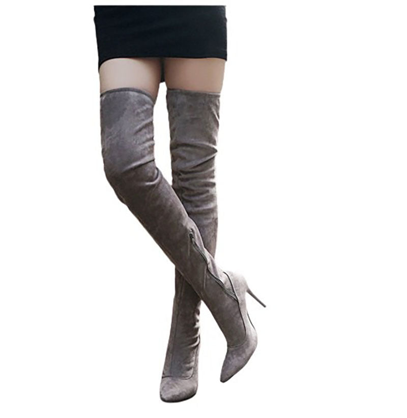 Funki Findz | Boots | Women's Thigh High Pull On Stiletto Boots