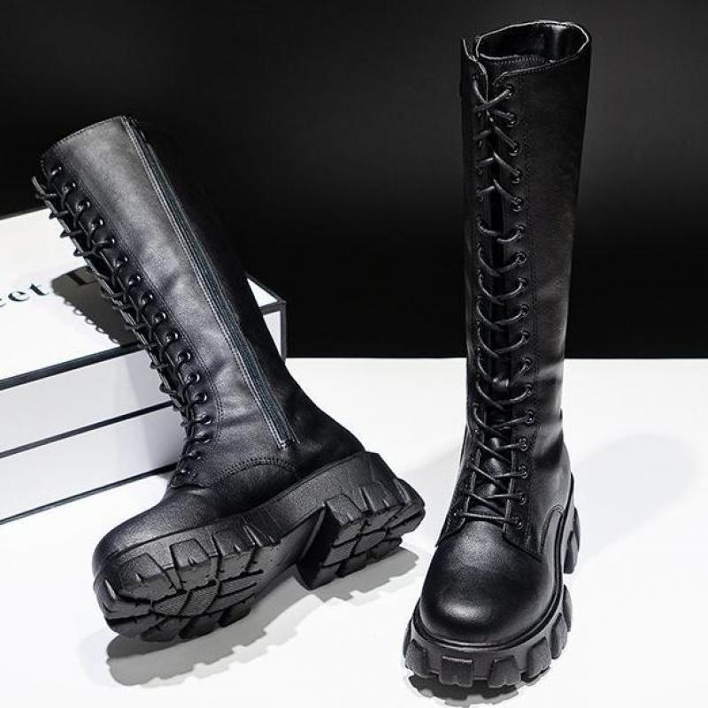 Funki Findz | Boots | Women's Knee-High Platform Lace Up Boot