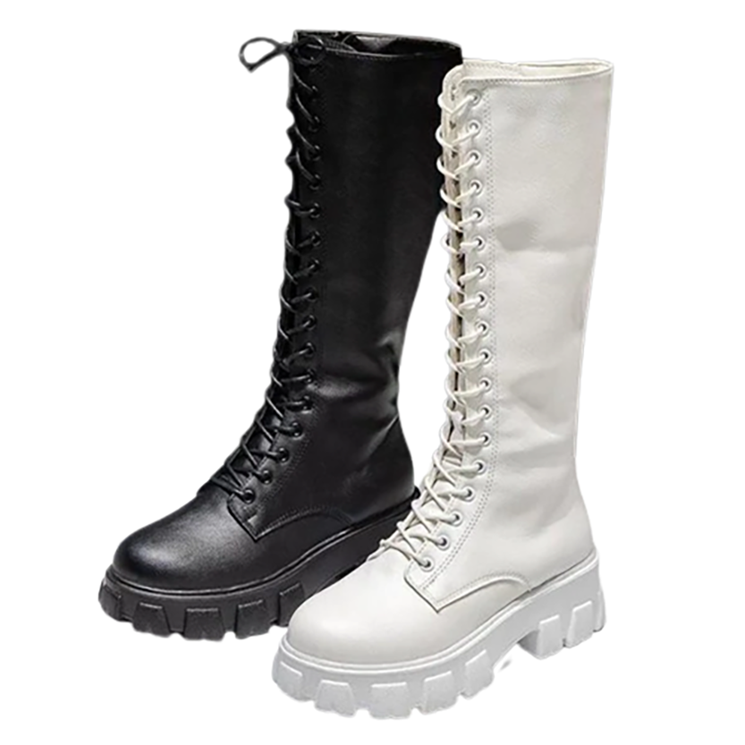 Funki Findz | Boots | Women's Knee-High Platform Lace Up Boot