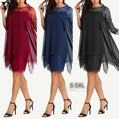 Funki Findz | Dresses | Women's Semi Sheer Midi Evening Dress