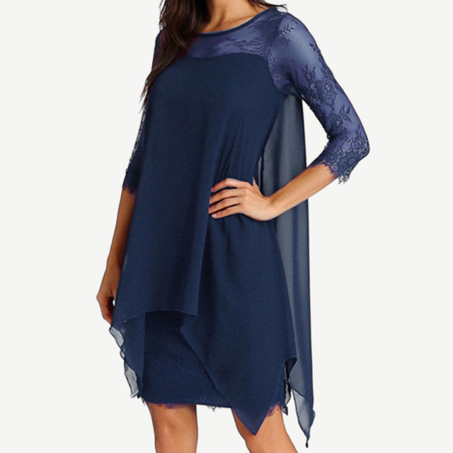 Funki Findz | Dresses | Women's Semi Sheer Midi Evening Dress