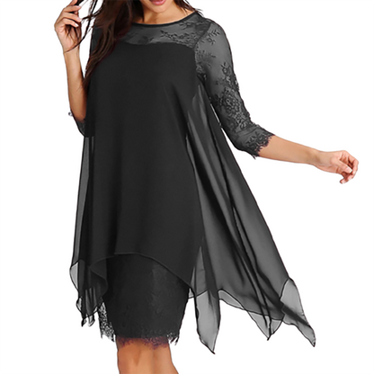 Funki Findz | Dresses | Women's Semi Sheer Midi Evening Dress