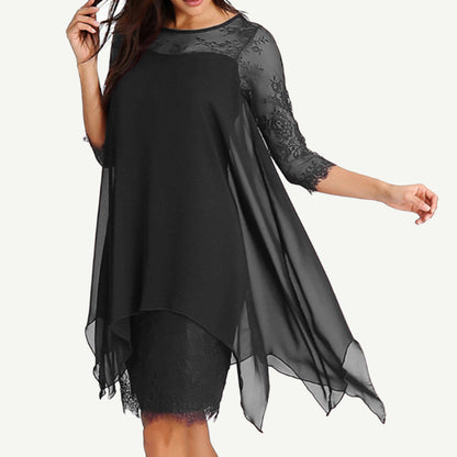 Funki Findz | Dresses | Women's Semi Sheer Midi Evening Dress