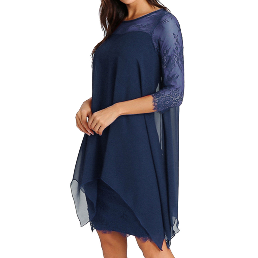 Funki Findz | Dresses | Women's Semi Sheer Midi Evening Dress