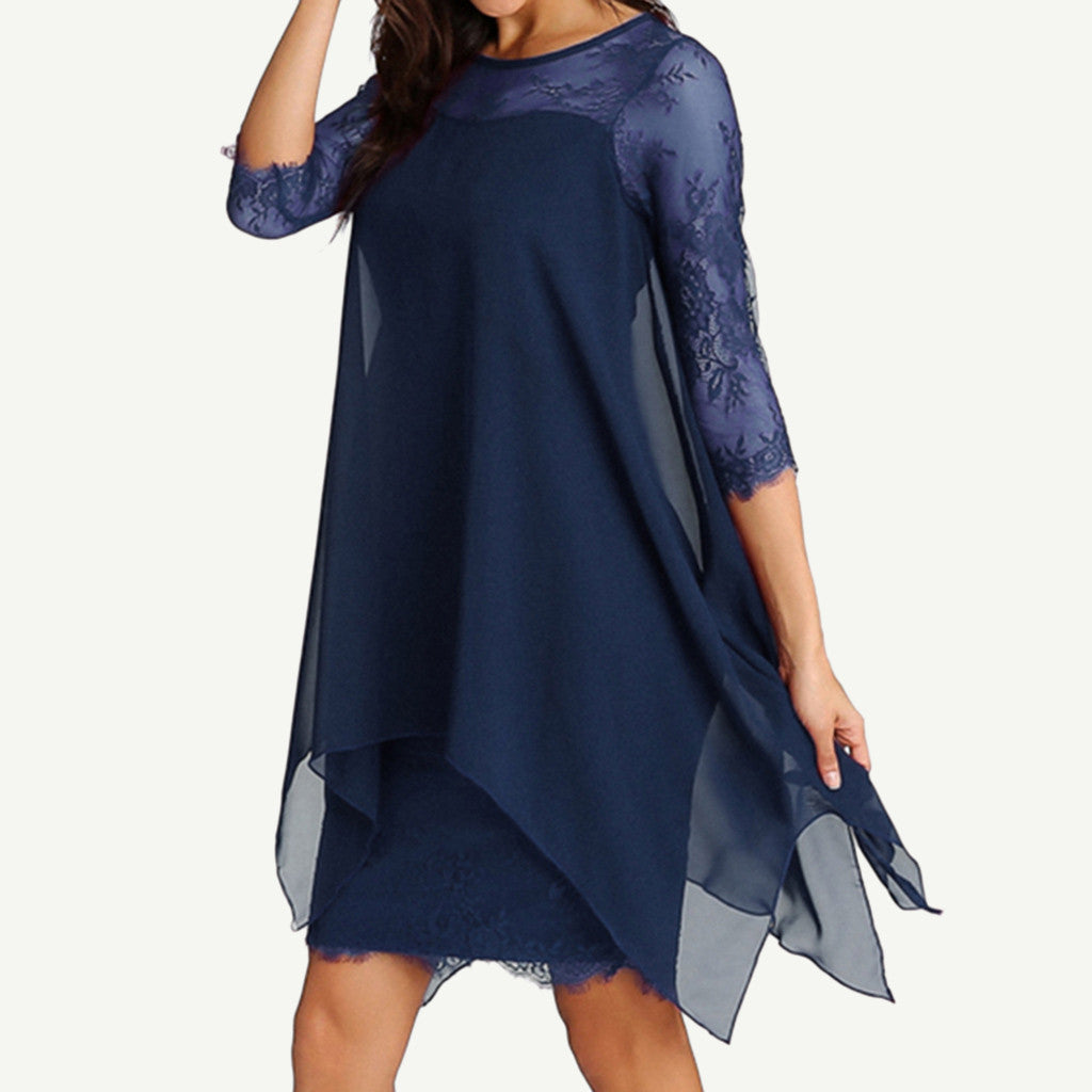 Funki Findz | Dresses | Women's Semi Sheer Midi Evening Dress