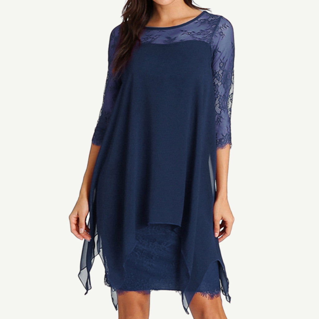 Funki Findz | Dresses | Women's Semi Sheer Midi Evening Dress