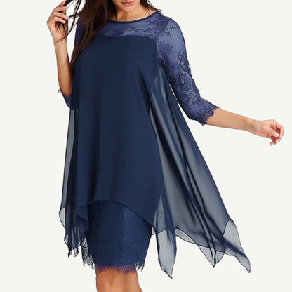 Funki Findz | Dresses | Women's Semi Sheer Midi Evening Dress