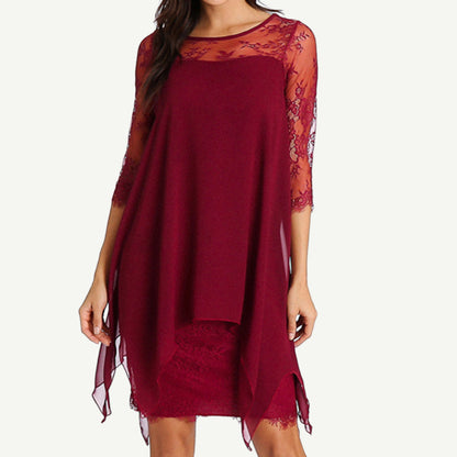 Funki Findz | Dresses | Women's Semi Sheer Midi Evening Dress