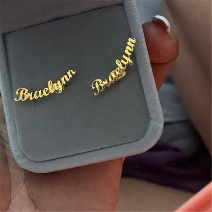 Funki Findz | Earrings | Custom Name Stainless Steel Earrings