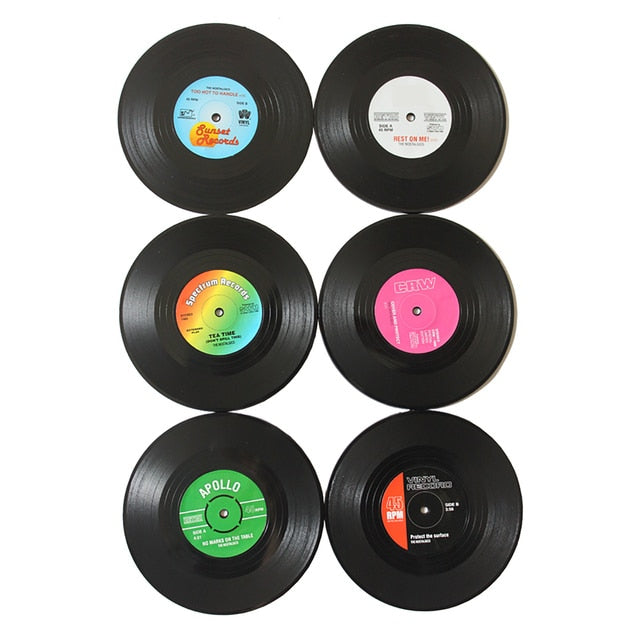 Funki Findz | Coasters | Vinyl Record Music Coaster 6 Pcs Set