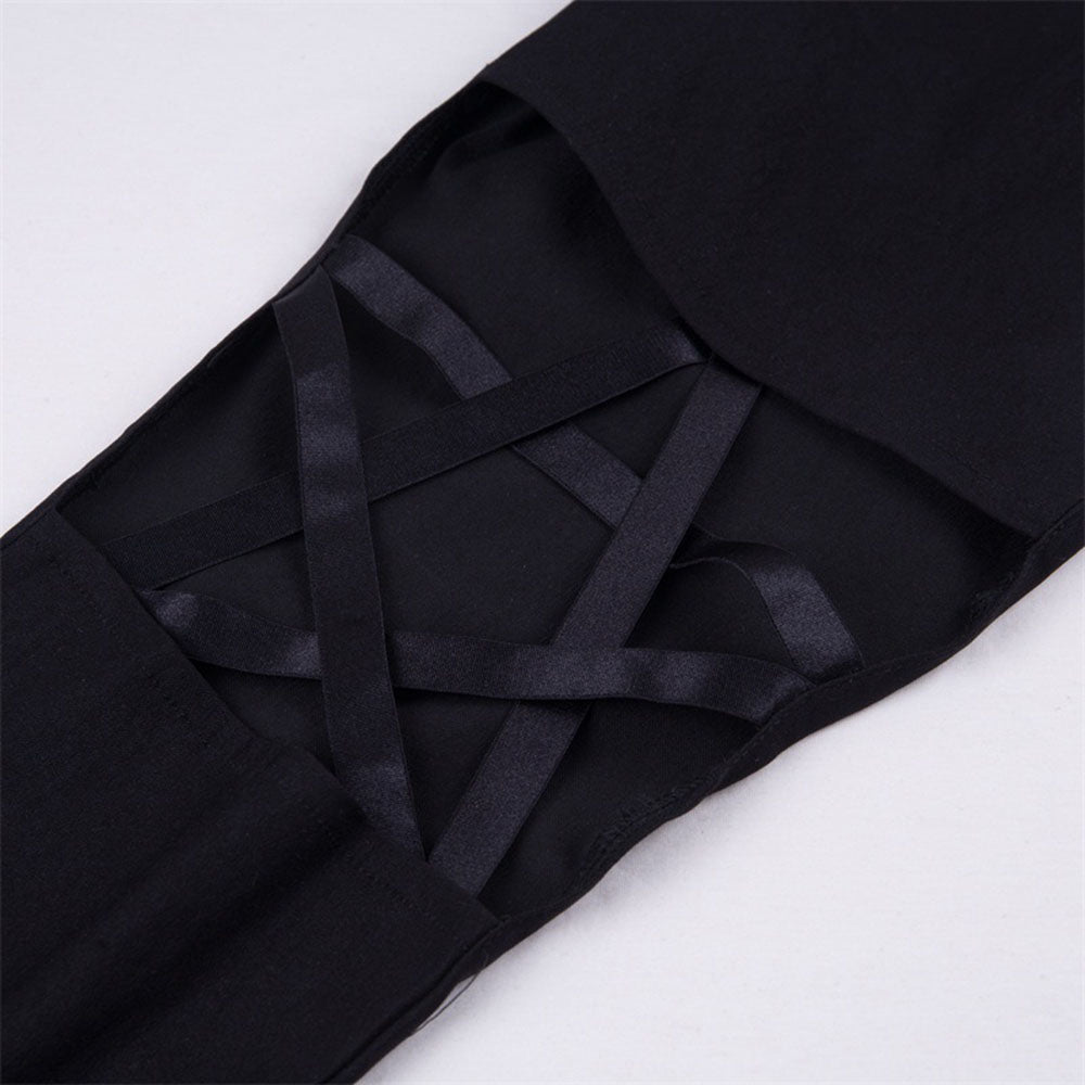 Funki Findz | Pants | Women's Gothic Buckle Strap Lace Up Pant