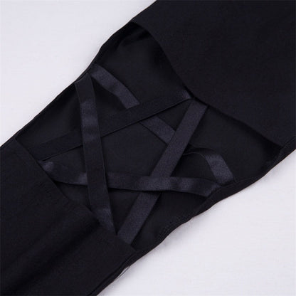 Funki Findz | Pants | Women's Gothic Buckle Strap Lace Up Pant