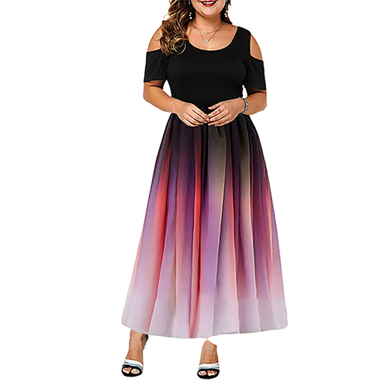 Funki Findz | Dresses | Women's Plus Size Prom Gradient Dress