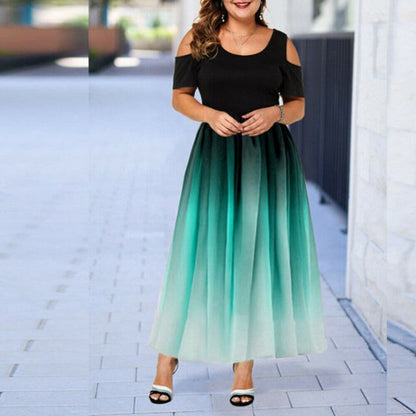 Funki Findz | Dresses | Women's Plus Size Prom Gradient Dress