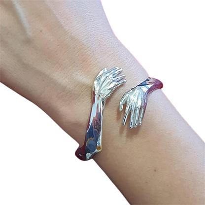 Funki Findz | Bracelets | Women's Hand Hug Open Cuff Bangle