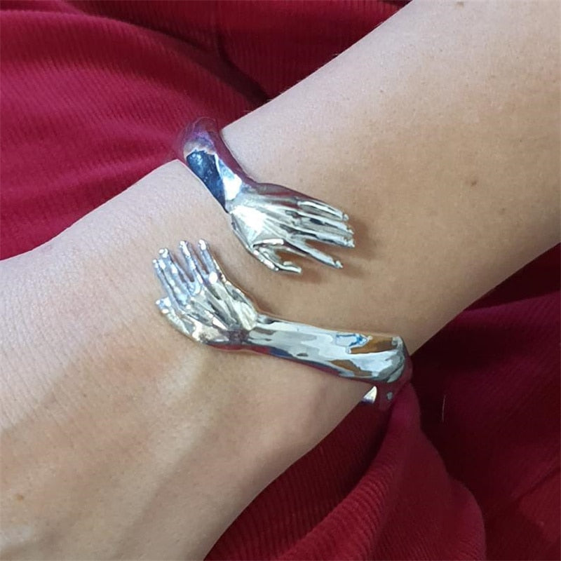 Funki Findz | Bracelets | Women's Hand Hug Open Cuff Bangle