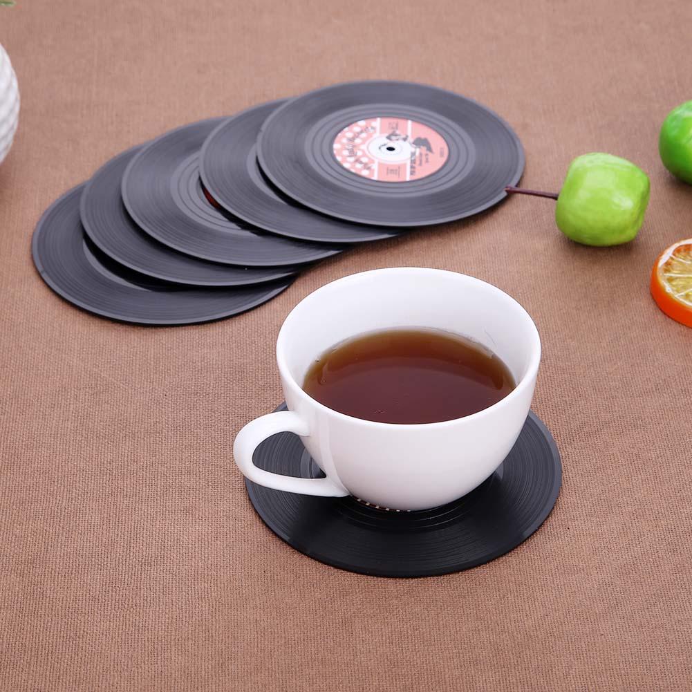 Funki Findz | Coasters | Vinyl Record Coaster Drink Mat 6 Pcs Set
