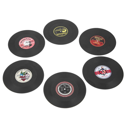 Funki Findz | Coasters | Vinyl Record Coaster Drink Mat 6 Pcs Set