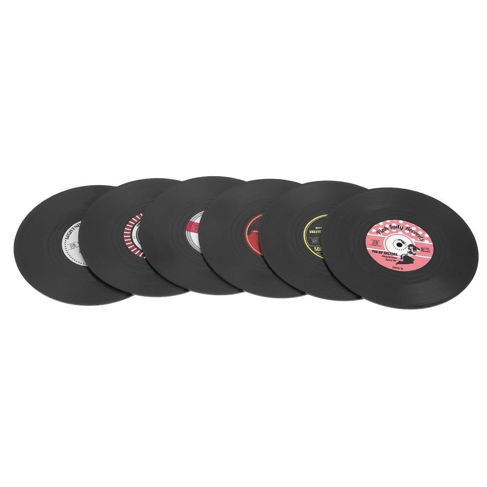 Funki Findz | Coasters | Vinyl Record Coaster Drink Mat 6 Pcs Set