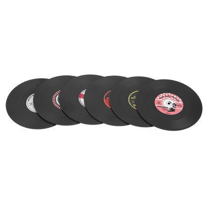 Funki Findz | Coasters | Vinyl Record Coaster Drink Mat 6 Pcs Set
