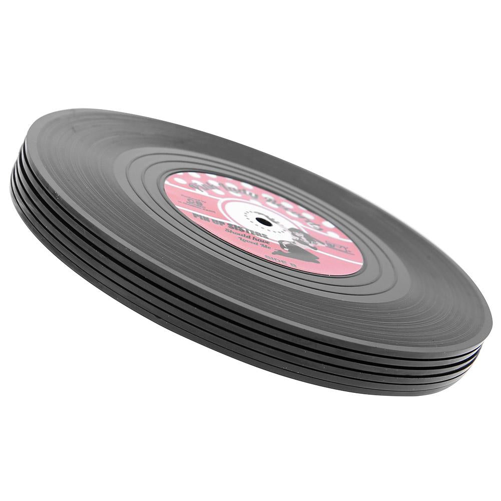 Funki Findz | Coasters | Vinyl Record Coaster Drink Mat 6 Pcs Set