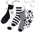 Funki Findz | Socks | Unisex Novelty Socks | Cow Print Stripes