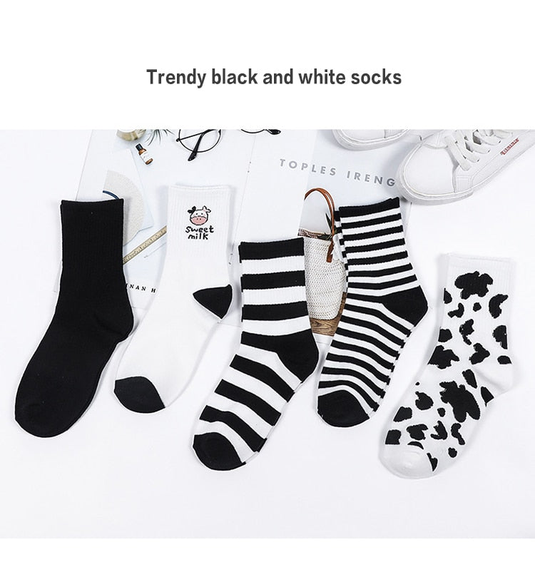 Funki Findz | Socks | Unisex Novelty Socks | Cow Print Stripes