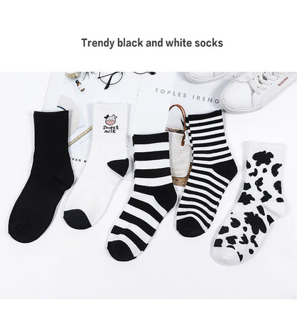 Funki Findz | Socks | Unisex Novelty Socks | Cow Print Stripes
