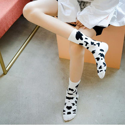 Funki Findz | Socks | Unisex Novelty Socks | Cow Print Stripes