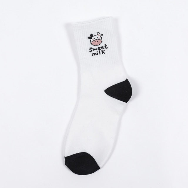 Funki Findz | Socks | Unisex Novelty Socks | Cow Print Stripes