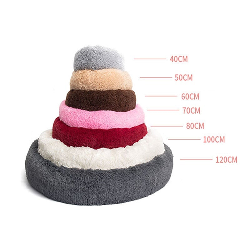Funki Findz | Pet Beds | Dog Cat Bed | Round Donut Cudler Bed