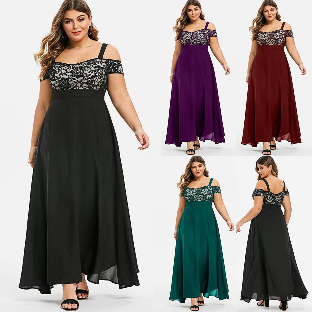 Funki Findz | Dresses | Women's Elegant Plus Evening Dress