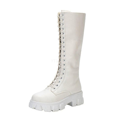 Funki Findz | Boots | Women's Knee-High Platform Lace Up Boot