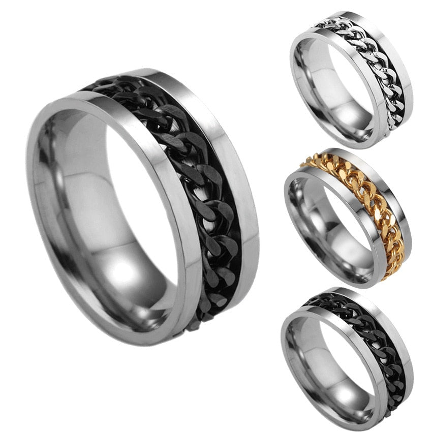 Funki Findz | Rings | Men's Moveable Ring | Stainless Steel Ring