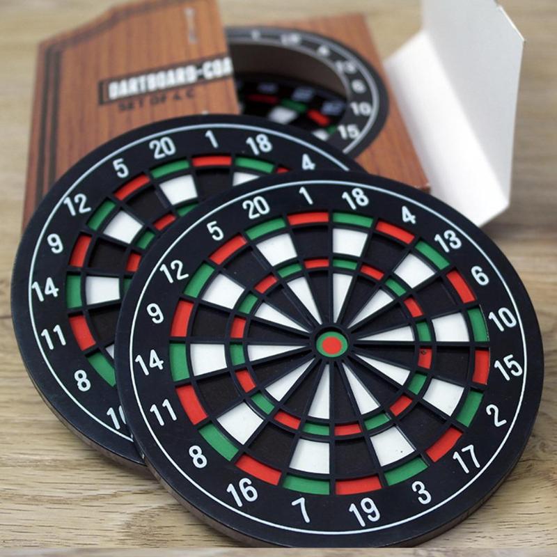 Funki Findz | Coasters | Mini Dart Board 4 Pcs Coaster Bar Mats
