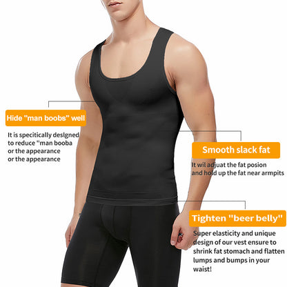 Funki Findz | Shapewear | Men's Slimming Singlet Body Shaper
