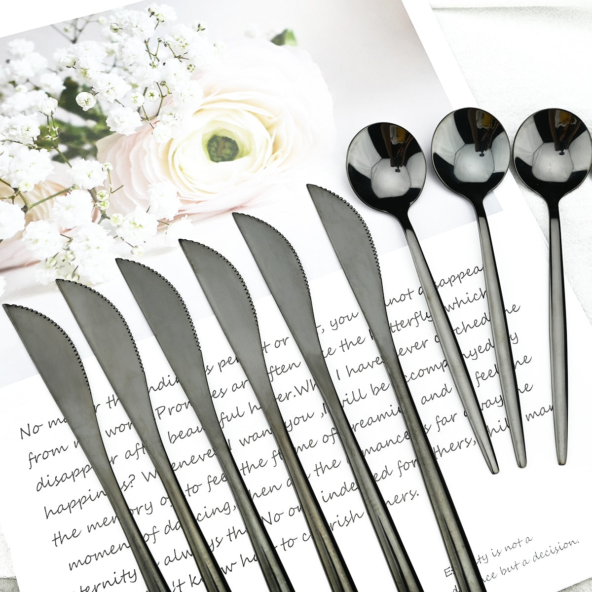 Funki Findz | Cutlery Set | Gold Stainless Steel Mirror 30 Pcs Set