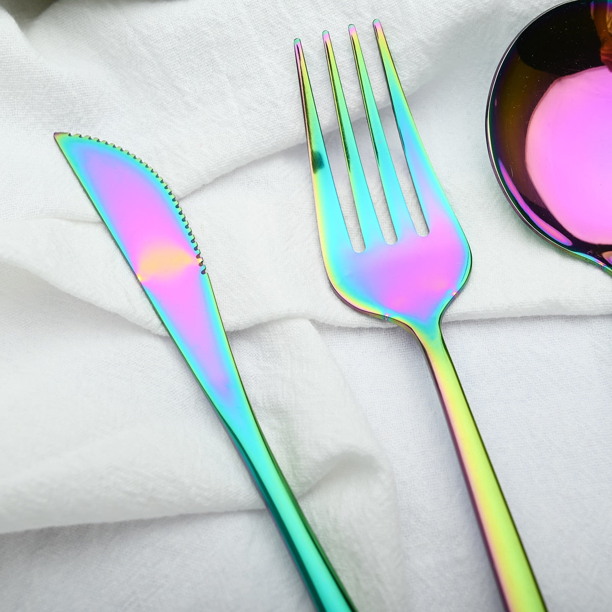 Funki Findz | Cutlery Set | Gold Stainless Steel Mirror 30 Pcs Set