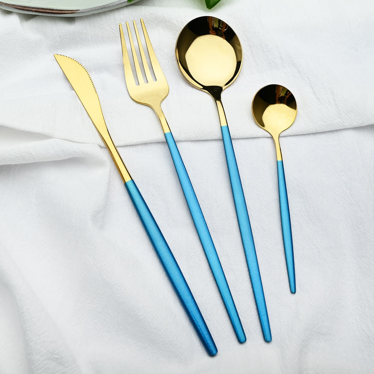 Funki Findz | Cutlery Set | Gold Stainless Steel Mirror 30 Pcs Set